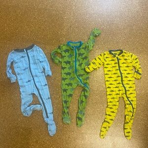 Kickee Pants Printed Footies with Zipper (Bundle)